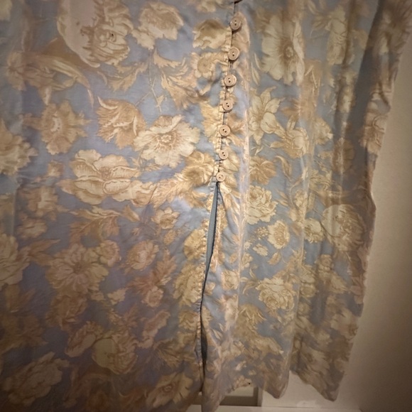 Rebecca Taylor Short Sleeve Satin Leaf Dress Size 2 - Picture 9 of 9